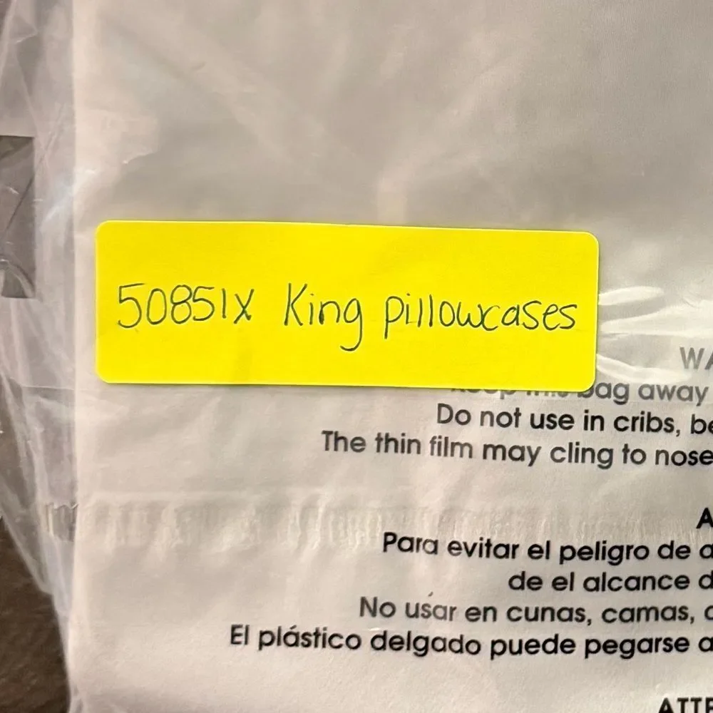 The Company Store Legends Premium Supima Cotton Pillowcase Set King Silver NWOT